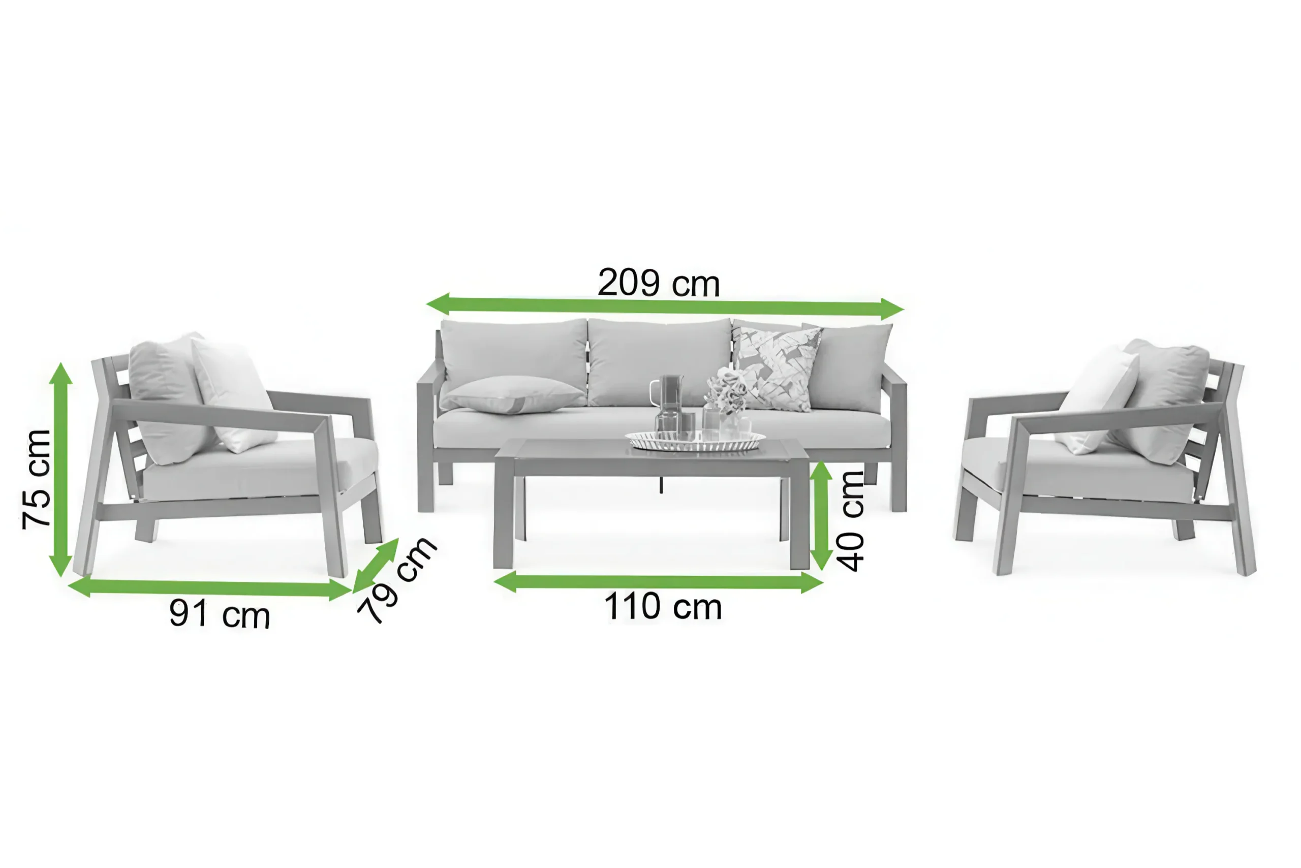 Zestaw mebli wypoczynkowych HENDERSON - obrazek 2